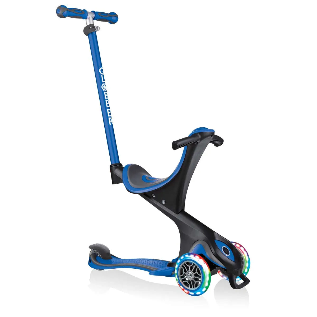 Lights Тротинетка с Родителски Контрол 5 в 1 Globber Go Up Comfort Lights - Синя