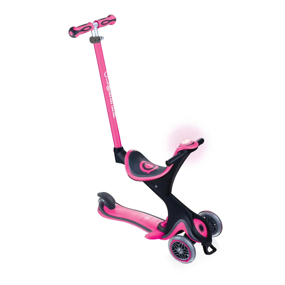 Тротинетка с Родителски Контрол 5 в 1 Globber Go Up Comfort Play - Розова