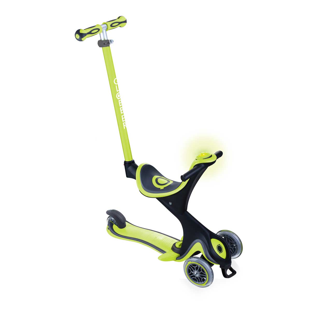Тротинетка с Родителски Контрол 5 в 1 Globber Go Up Comfort Play - Зелена
