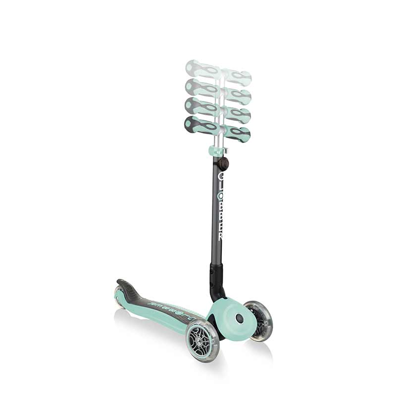 Сгъваема тротинетка Тротинетка Globber, Go Up Deluxe Lights 5v1, Ментово Зелена