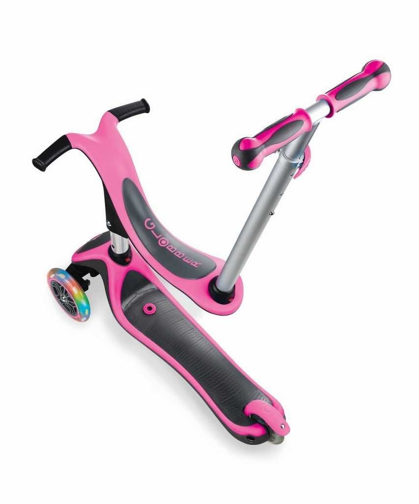 Тротинетка Globber,  Evo 4 в 1 Plus Light,  Розова