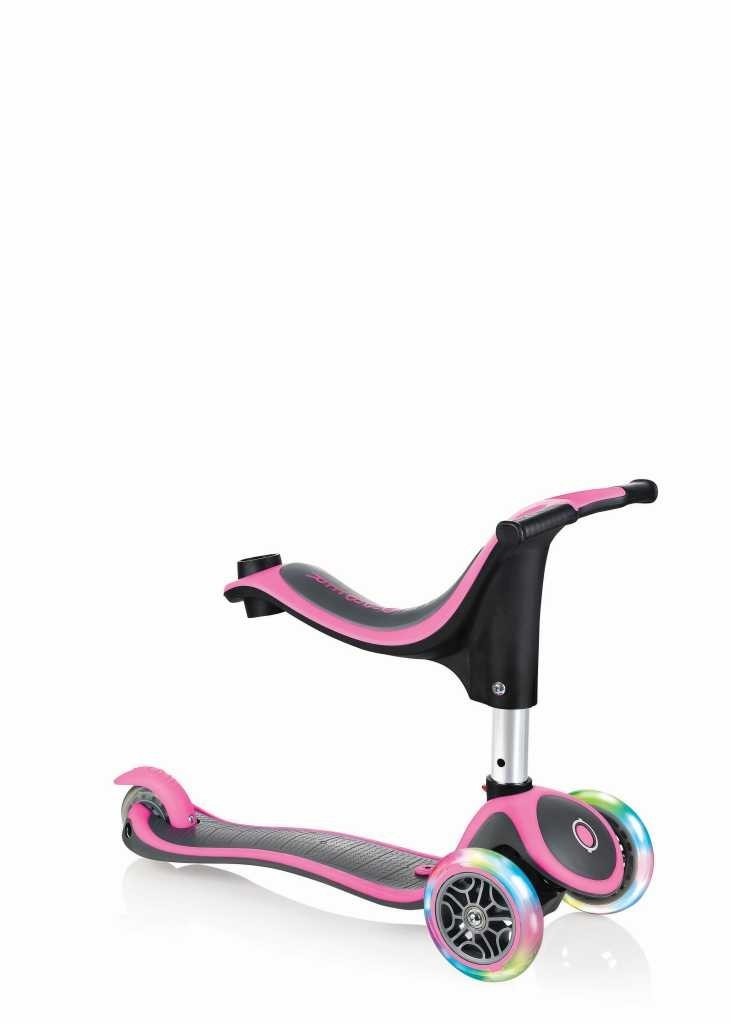 Тротинетка Globber, Evo 4 в 1 Plus Light, Розова