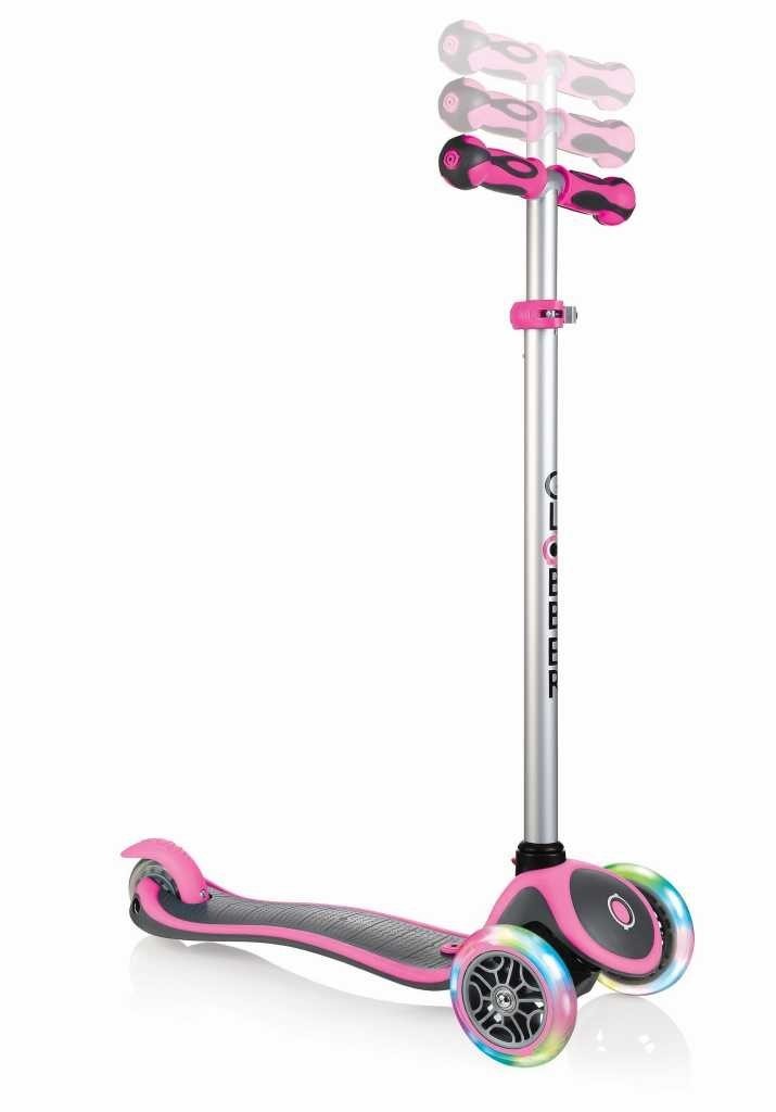 Тротинетка Globber, Evo 4 в 1 Plus Light, Розова