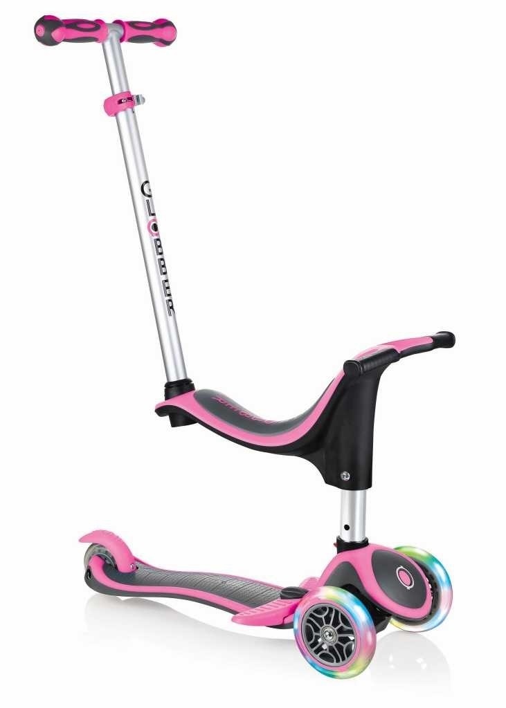 Тротинетка Globber,  Evo 4 в 1 Plus Light,  Розова