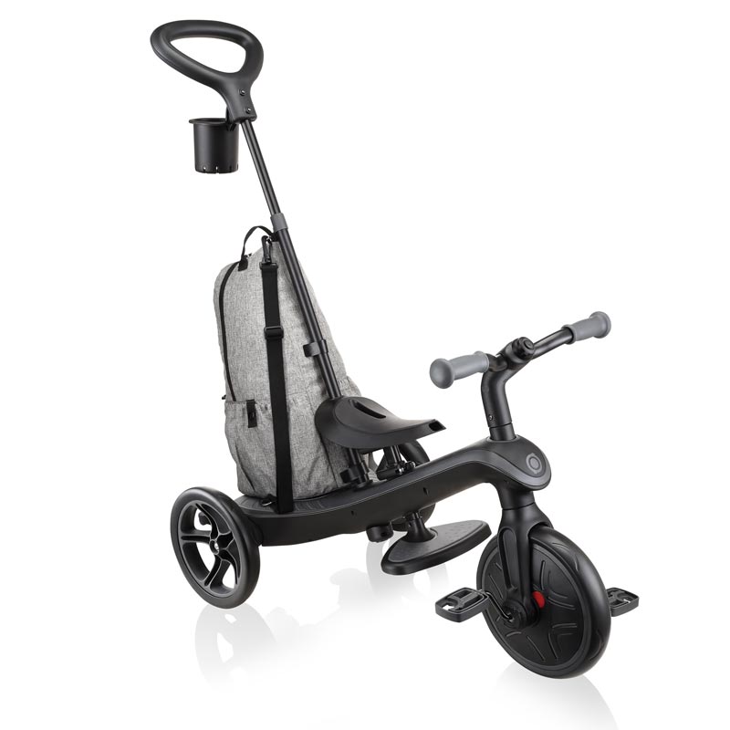 Детска Триколка Globber Explorer Trike 4 в 1 Deluxe Play – Черна