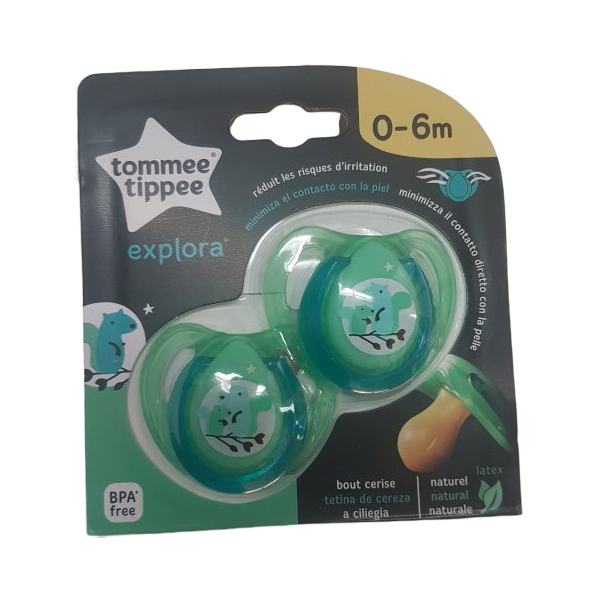 Залъгалка Tommee Tippee Explora, 2 Бр. Зелена