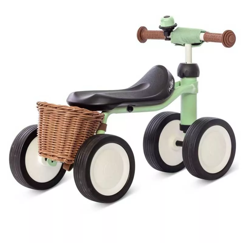 Four-wheeler for children over 1 year PUKYLINO BUNDLE, pastel green.