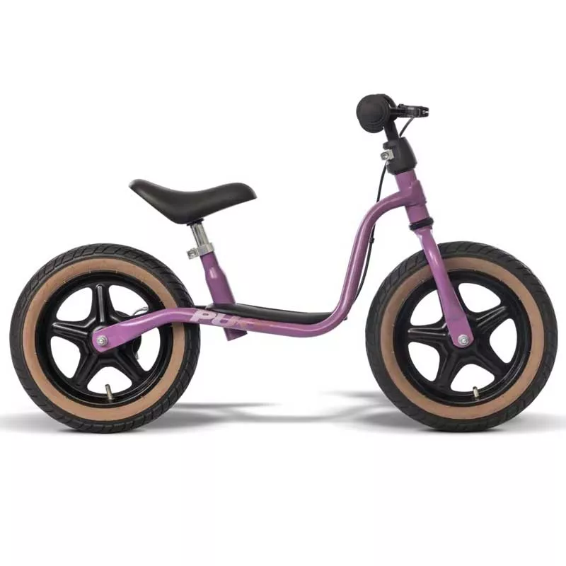 Balance bike with brake PUKY LR 1L in retro purple color.