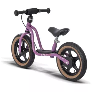 Balance bike with brake PUKY LR 1L in retro purple color.