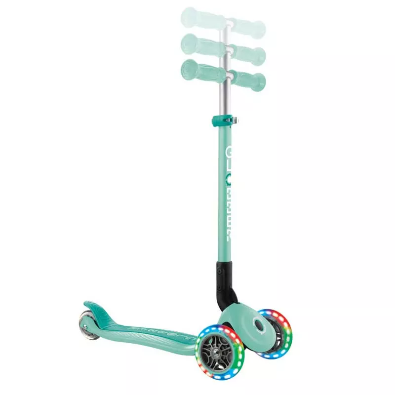 Folding scooter GLOBBER PRIMO FOLDABLE LIGHTS - mint green