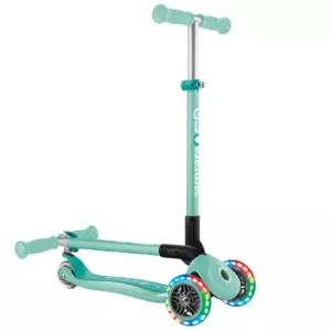 Folding scooter GLOBBER PRIMO FOLDABLE LIGHTS - mint green
