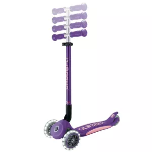 Folding scooter with illuminated wheels ELITE LIGHTS - purple