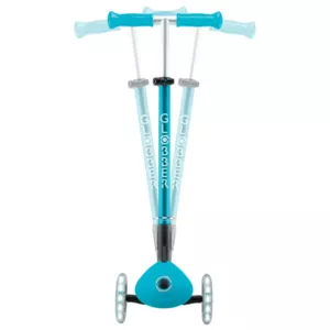 Foldable scooter with light-up wheels ELITE LIGHTS - aqua