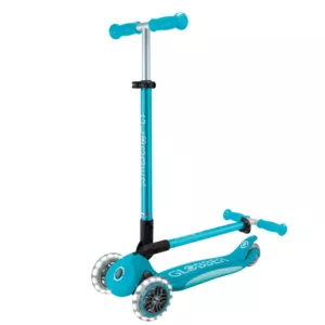 Foldable scooter with light-up wheels ELITE LIGHTS - aqua