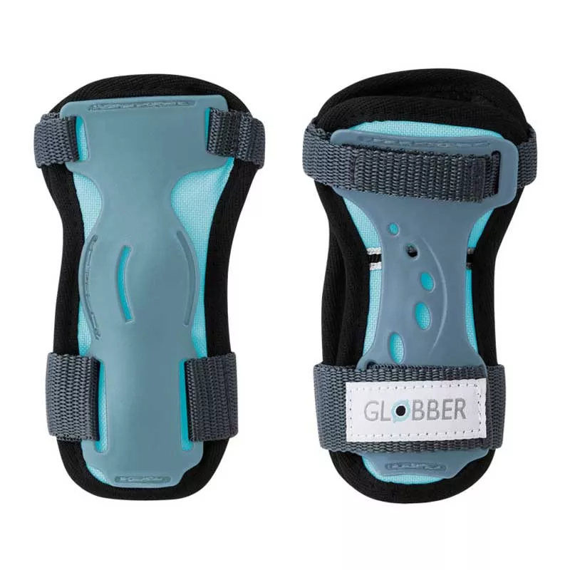 Child protective gear for scooters in pastel blue color, size XS.