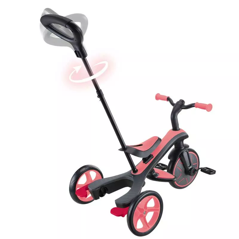 Tricycle 4 in 1 GLOBBER EXPLORER TRIKE with canopy - pink