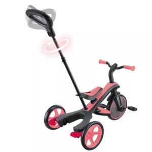 Tricycle 4 in 1 GLOBBER EXPLORER TRIKE with canopy - pink