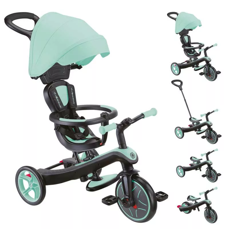 GLOBBER EXPLORER TRIKE 4 in 1 tricycle with canopy - mint green