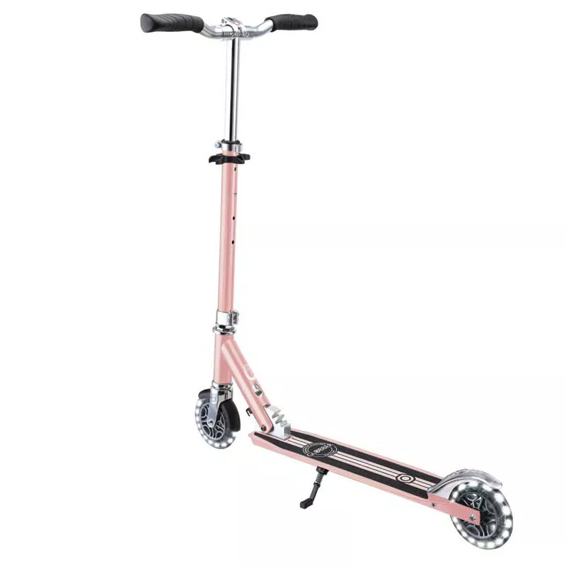 Aluminum children's scooter GLOBBER FLOW ELEMENT LIGHTS - pink gold