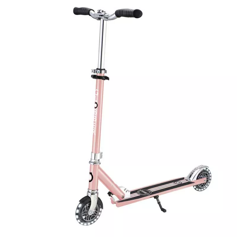 Aluminum children's scooter GLOBBER FLOW ELEMENT LIGHTS - pink gold