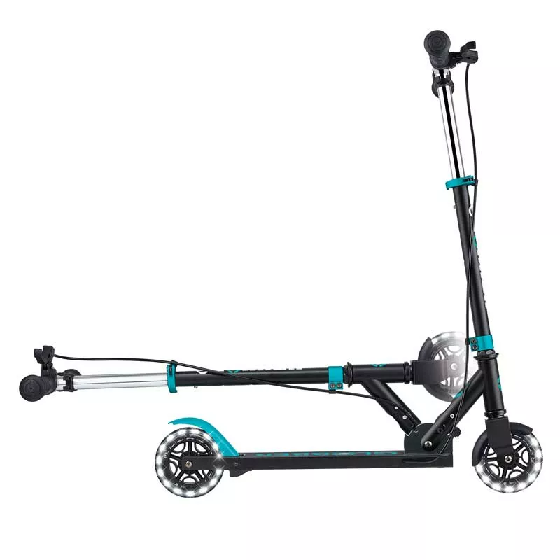 Scooter with hand brake FLOW ELEMENT JUNIOR LIGHTS, black-blue