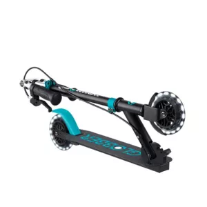 Scooter with hand brake FLOW ELEMENT JUNIOR LIGHTS, black-blue