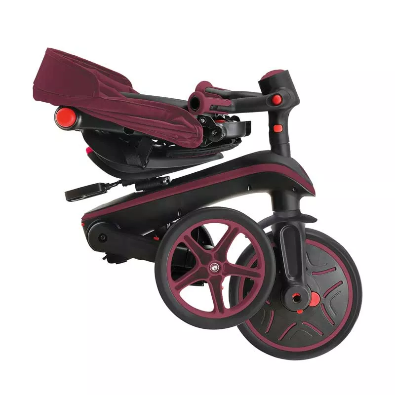  Детска триколка 4 в 1 GLOBBER EXPLORER TRIKE FOLDABLE, сгъваема, цвят бургунди