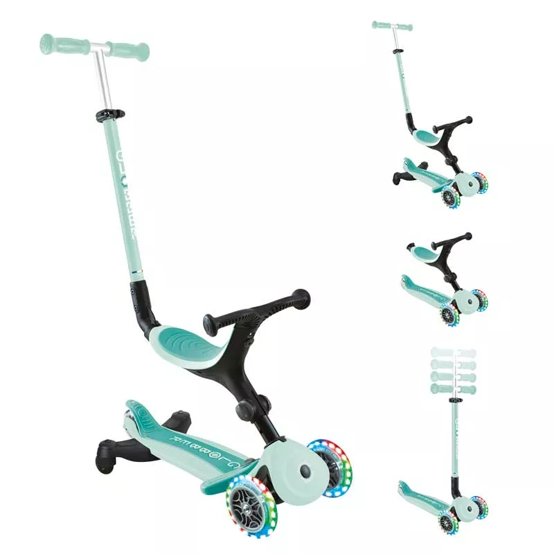Сгъваема тротинетка с родителски контрол GO UP ACTIVE  LIGHTS 360°, ментова