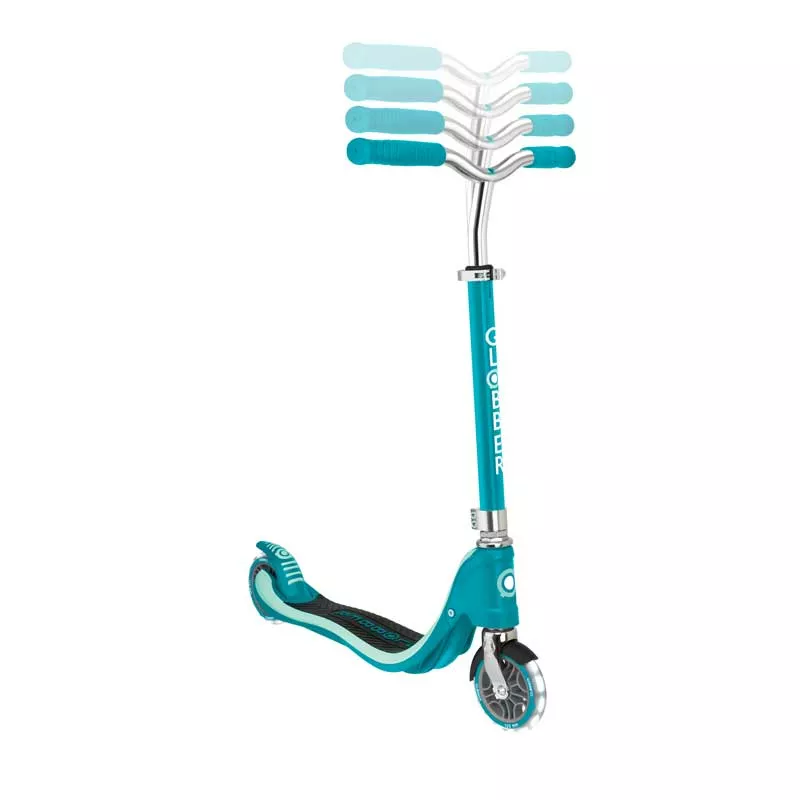 Glowing scooter with two wheels FLOW 125 LIGHTS - blue-green