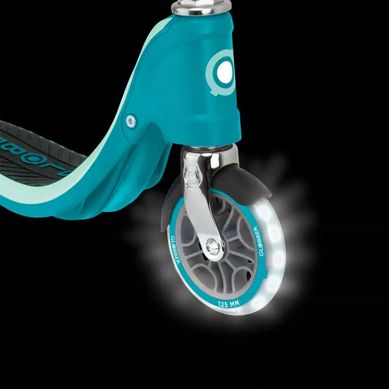 Glowing scooter with two wheels FLOW 125 LIGHTS - blue-green