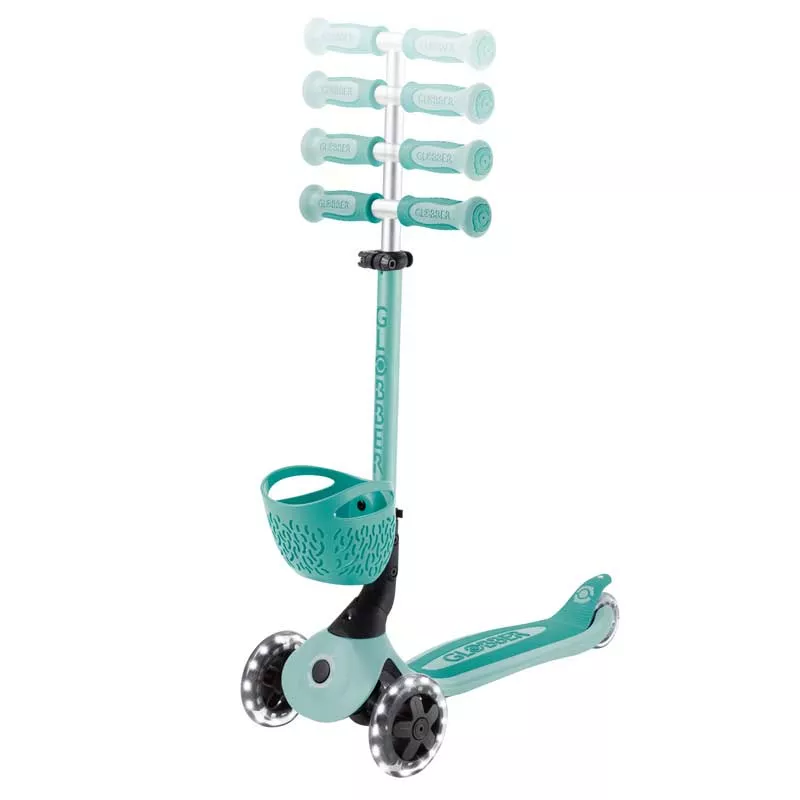 Тротинетка 5 в 1 GLOBBER BABY LEARN 360° FLASH LIGHTS - мента