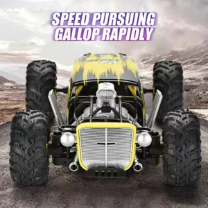 Children's 4x4 car for cascades with RC control 1:12, yellow