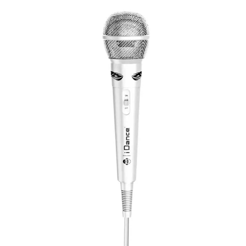 Karaoke Bluetooth speaker with microphone, white.