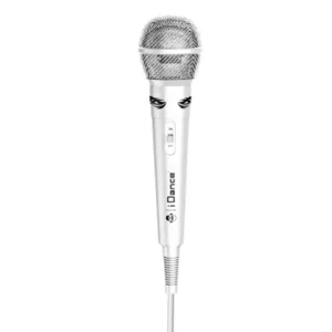Karaoke Bluetooth speaker with microphone, white.
