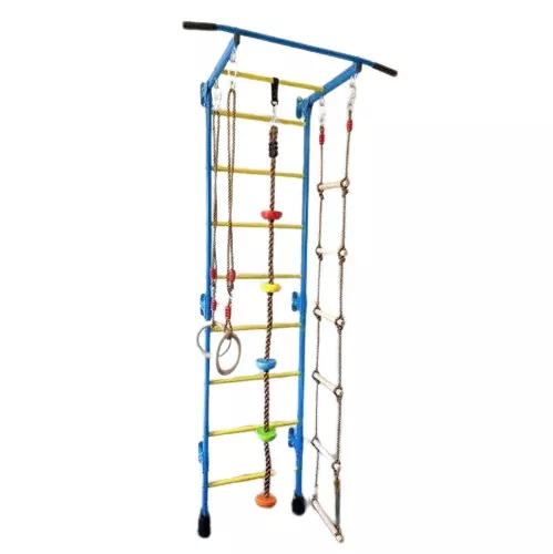 Swedish wall for children's gymnastics, metal, with accessories, two-tone
