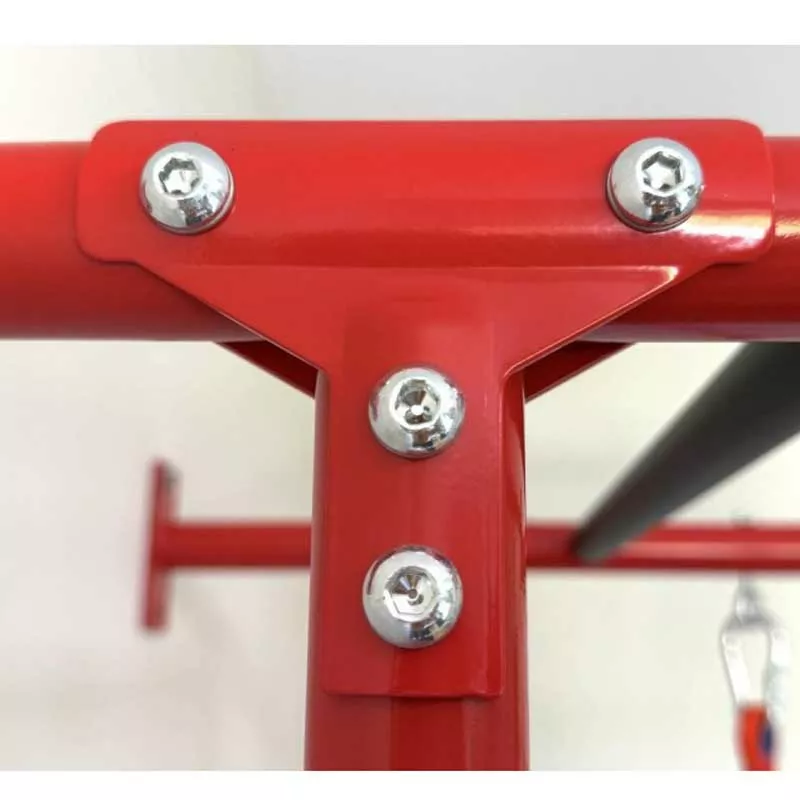 Детска метална шведска стена с аксесоари, червена