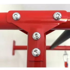 Детска метална шведска стена с аксесоари, червена