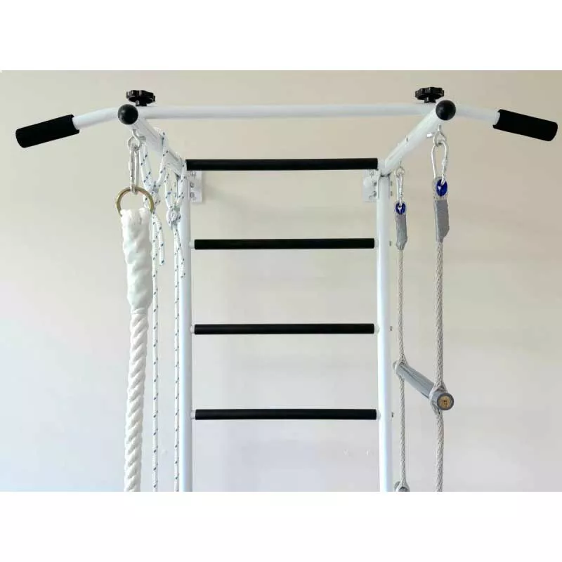 Детска метална шведска стена с аксесоари, бяла