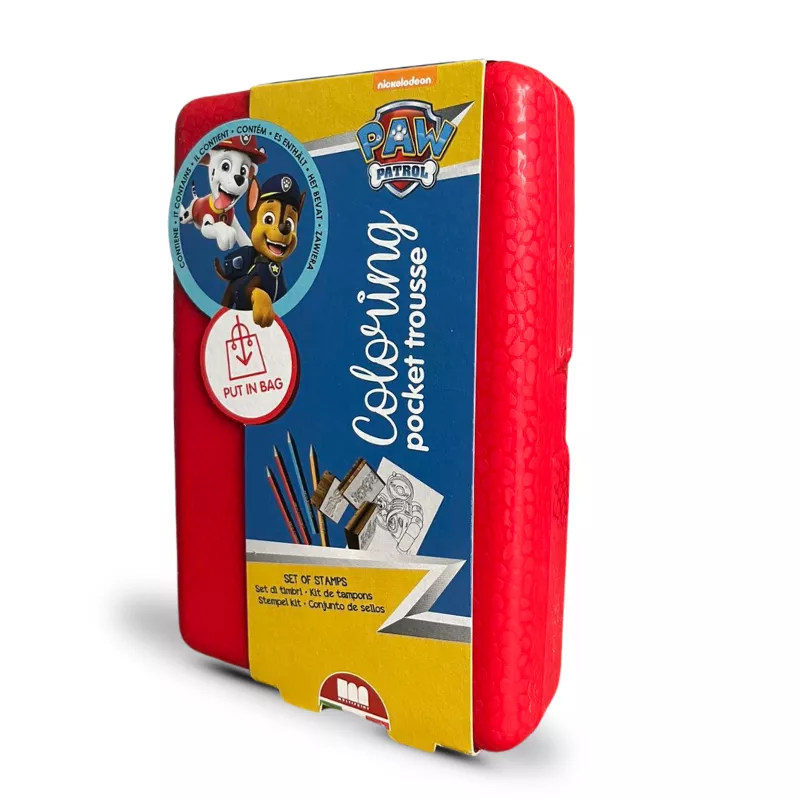 Кутия за съхранение "Paw Patrol" с аксесоари за оцветяване и 3 печата 