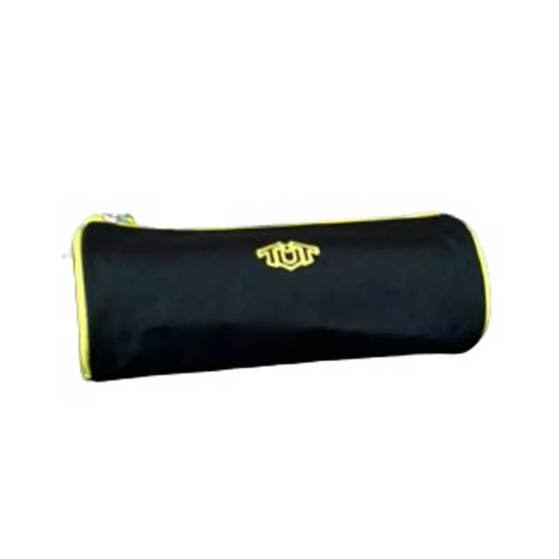 Round school pencil case Toneuptone, black/yellow