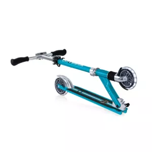 Aluminum folding scooter for kids FLOW ELEMENT COMFORT LIGHTS - aqua