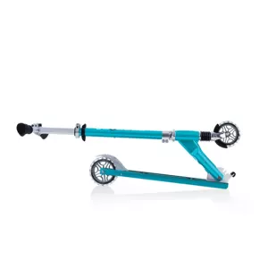 Aluminum folding scooter for kids FLOW ELEMENT COMFORT LIGHTS - aqua