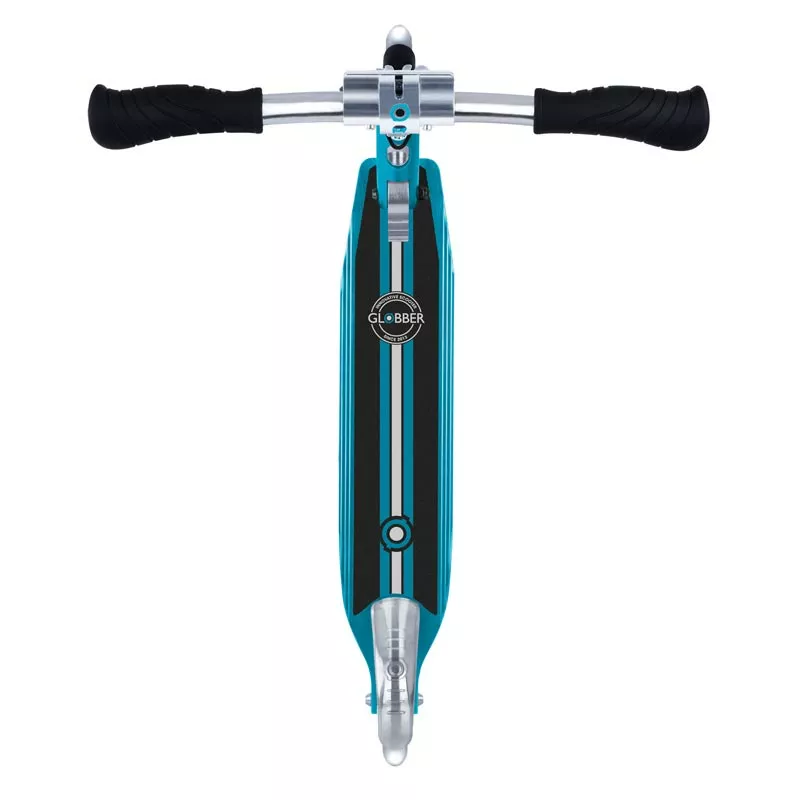 Aluminum folding scooter for kids FLOW ELEMENT COMFORT LIGHTS - aqua