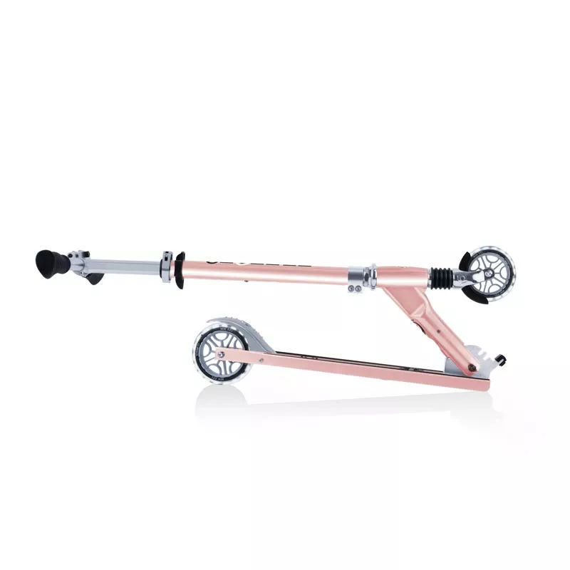 Алуминиева сгъваема тротинетка за деца FLOW ELEMENT COMFORT LIGHTS – розово злато