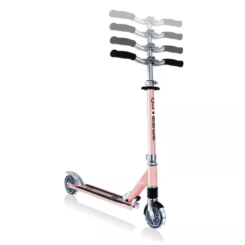 Алуминиева сгъваема тротинетка за деца FLOW ELEMENT COMFORT LIGHTS – розово злато