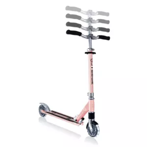 Алуминиева сгъваема тротинетка за деца FLOW ELEMENT COMFORT LIGHTS – розово злато