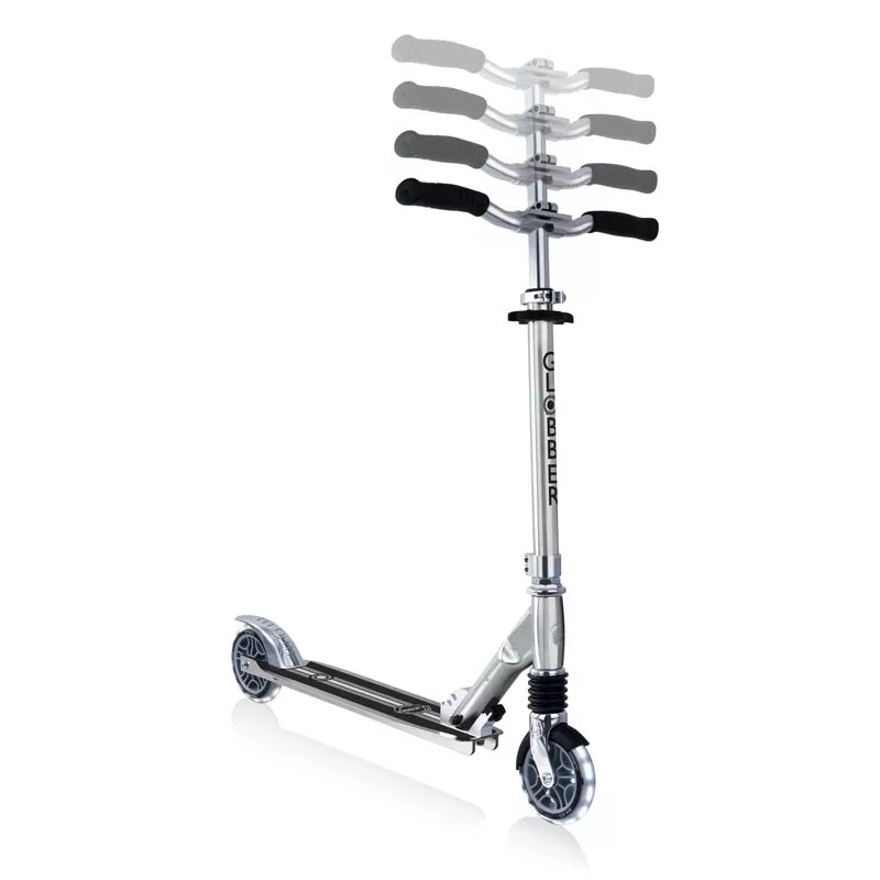 Aluminum foldable scooter for children FLOW ELEMENT COMFORT LIGHTS - silver