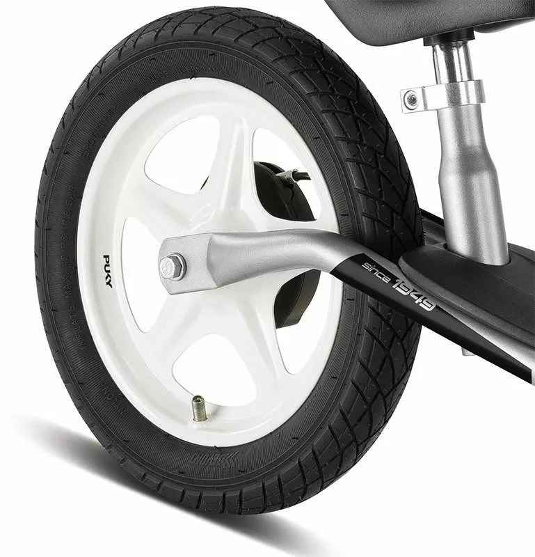 Балансиращо колело със спирачка PUKY LR 1L BR - сребристо и червено