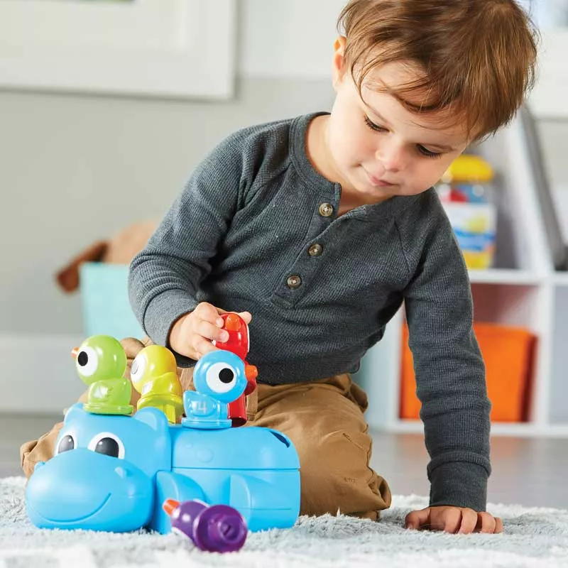 Baby toy for fine motor skills - Hippo Huey