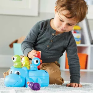 Baby toy for fine motor skills - Hippo Huey